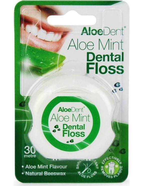 Optima Aloe Mint Dental Floss Εύκολη Διείσδυση Μέσα Στα Δόντια 30m