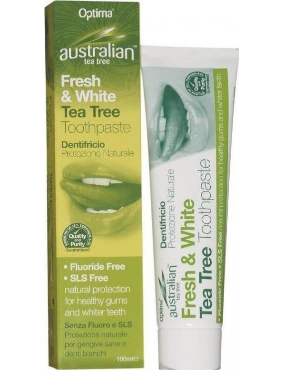Optima Australian Organic Tea Tree Toothpaste 100ml Οδοντόκρεμα με Έλαιο Τεϊόδεντρου