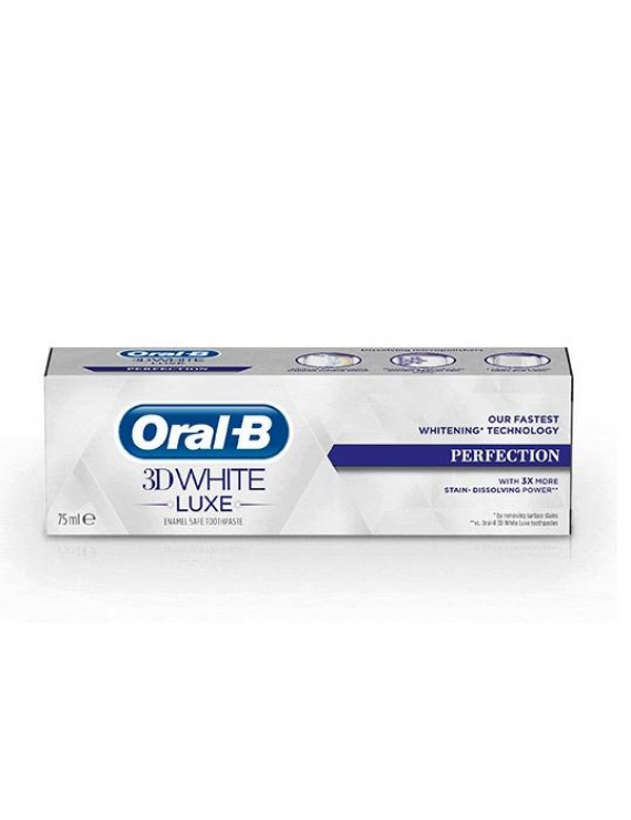 Oral-B 3D White Luxe Perfection 75ml Λευκαντική Οδοντόκρεμα Απαλή με το Σμάλτο, 75ml