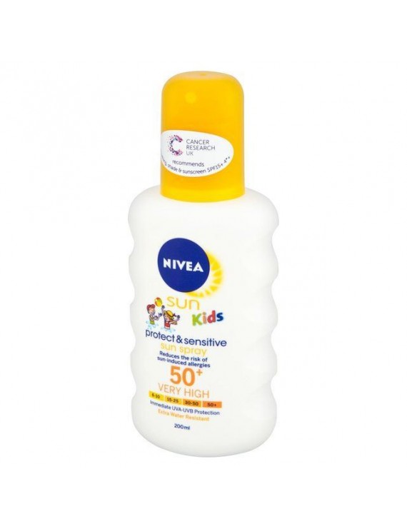 NIVEA SUN Pure & Sensitive Kids Spray SPF50+, 200ml