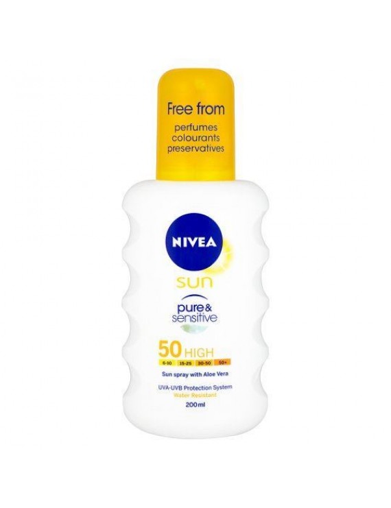 NIVEA SUN Pure & Sensitive Spray SPF 50, 200ml