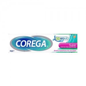 Corega 3D SUPER (Δυνατή Συγκράτηση) - Στερεωτική Κρέμα Οδοντοστοιχιών, 40gr