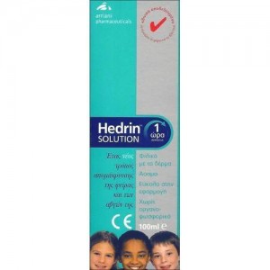 Hedrin Solution, Διάλυμα για την εξάλειψη των ψειρών και των αβγών τους για ενήλικες και παιδιά άνω των 6 μηνών 100ml