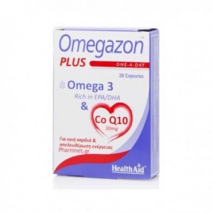 HEALTH AID Omegazon Plus (Ω3 & CoQ10) 30 caps Συμπλήρωμα διατροφής.