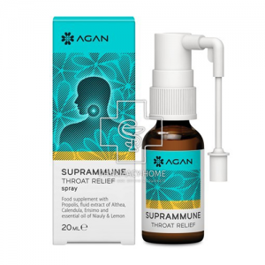 Agan Suprammune Throat Relief Spray - Πονόλαιμος, Βραχνάδα, 20ml