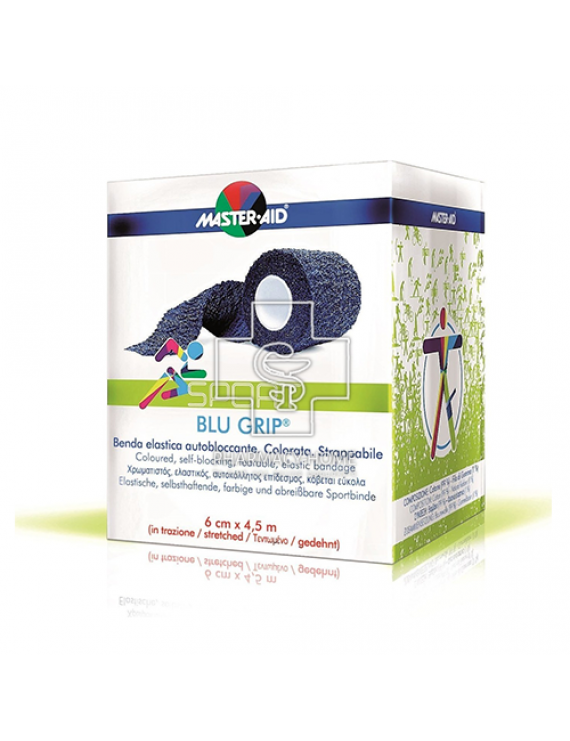 Master-Aid Sport Blu Grip Αυτοκόλλητος πιεστικός ελαστικός επίδεσμος 6εκ. Χ 4,5μ.