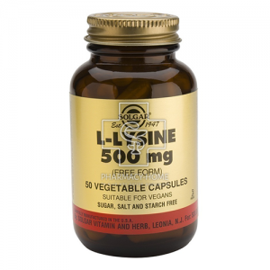 Solgar L- Lysine 500mg Θειούχο Αμινοξύ με Αντιοξειδωτικές Ιδιότητες 50caps