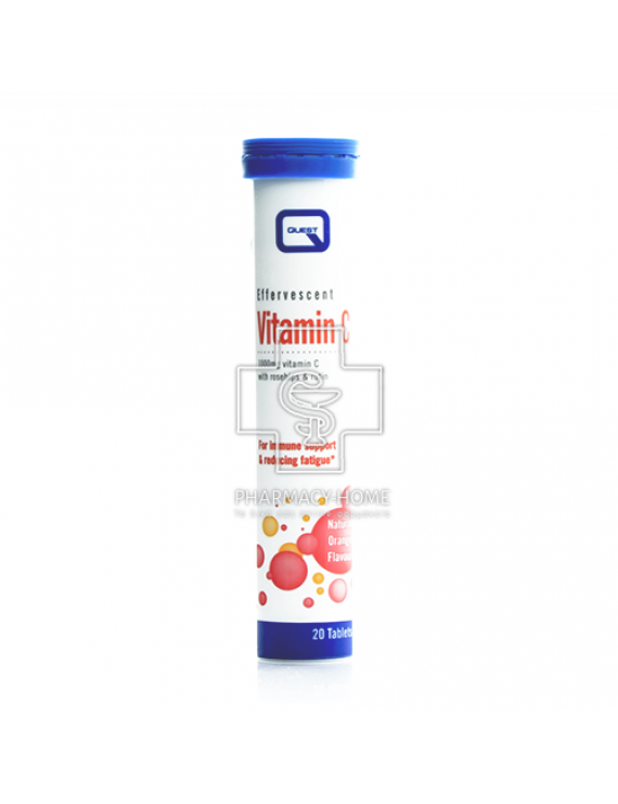 Quest Effervescent Vitamin C 100mg Αναβράζουσα Βιταμίνη C, 20 aff. tabs