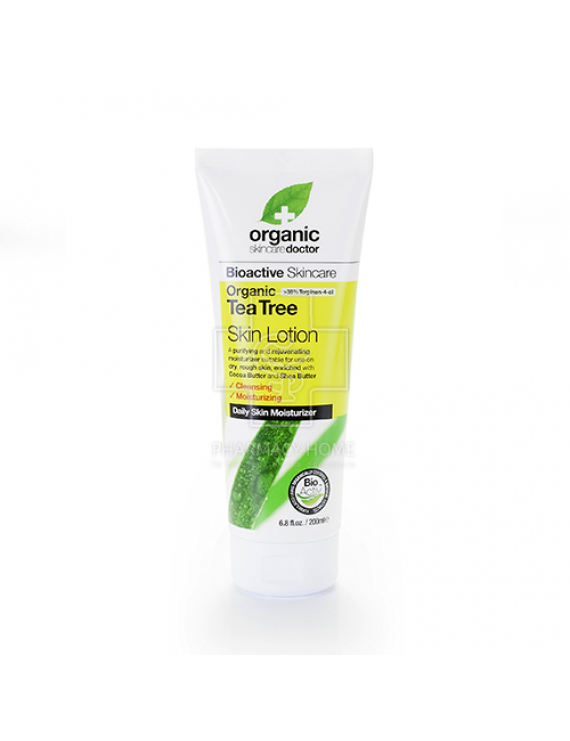 DR.ORGANIC  Organic Tea Tree Face Wash - Τζελ Καθαρισμού για το Πρόσωπο με Βιολογικό Τεϊόδεντρο 200ml 