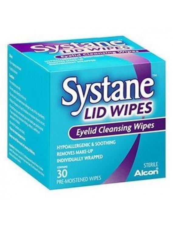 Alcon - Systane Lid Wipes Εμποτισμένα Μαντηλάκια Καθαρισμού 30τμχ