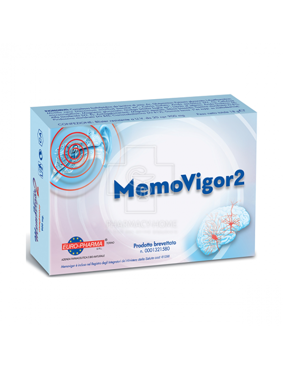 Memovigor 2 Ενίσχυση Μνήμης & Αντιμετώπιση Ιλίγγων, Εμβοών - 20tabs