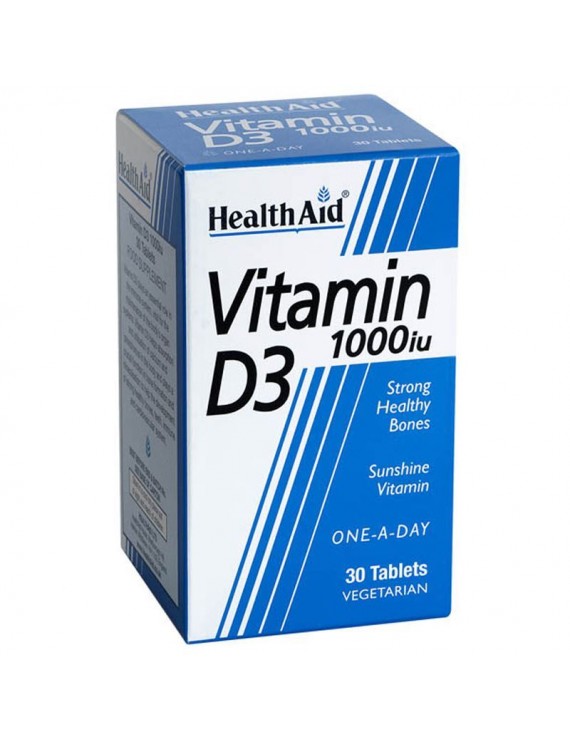 HEALTH AID - Vitamin D3 1000IU Υγεία Αρθρώσεων & Οστών - 30tabs