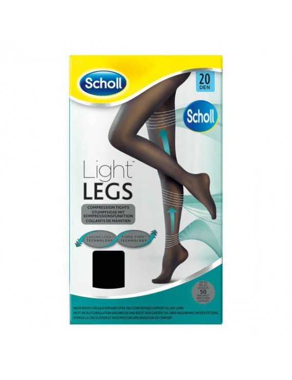 DR. Scholl Light Legs Καλσόν Διαβαθμισμένης Συμπίεσης 20 Den Medium Μαύρο 1 Ζεύγος