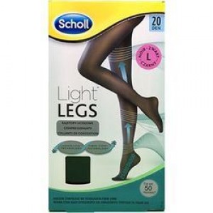DR. Scholl Light Legs Καλσόν Διαβαθμισμένης Συμπίεσης 20 Den Large Μαύρο 1 Ζεύγος 