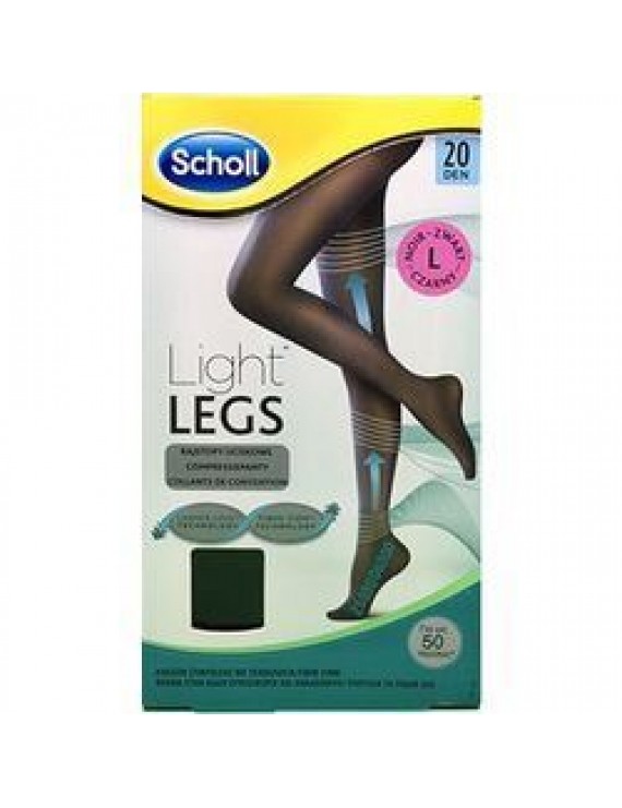 DR. Scholl Light Legs Καλσόν Διαβαθμισμένης Συμπίεσης 20 Den Large Μαύρο 1 Ζεύγος 