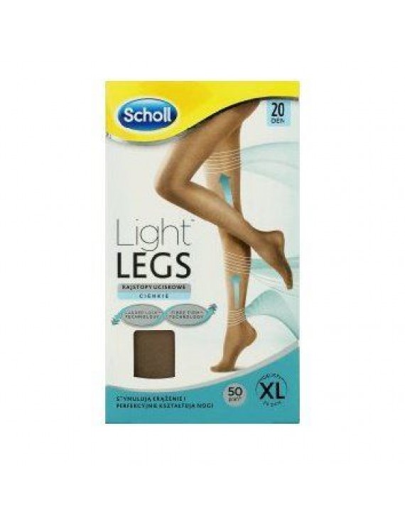 DR. Scholl Light Legs Καλσόν Διαβαθμισμένης Συμπίεσης 20 Den XLarge Μπεζ 1 Ζεύγος 