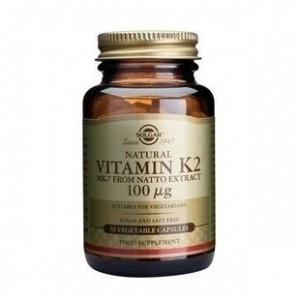 Solgar Vitamin K2 Συμπλήρωμα διατροφής 100 µg 50 Vegetable Capsules.