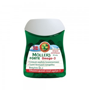 Moller’s Forte Μουρουνέλαιο 60 caps. Καλή Καρδιαγγειακή Υγεία, τον Έλεγχο της Χοληστερίνης & την Υγεία των Αρθρώσεων & του Δέρματος