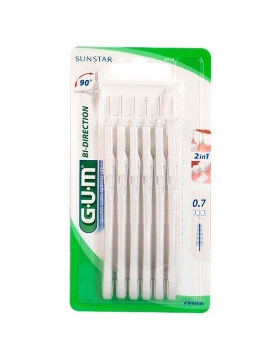 Gum Bi-Directional Ultra-Micro 0,7 (2114) Μεσοδόντια βουρτσάκια για Αποτελεσματική Αφαίρεση της Πλάκας