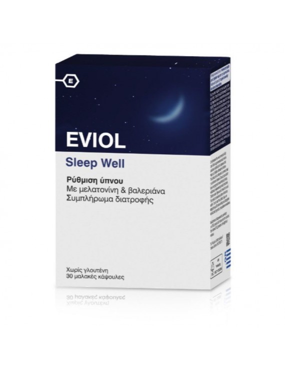 Eviol Sleep Well Συμπλήρωμα Διατροφής για τη Ρύθμιση του Ύπνου 30 Κάψουλες