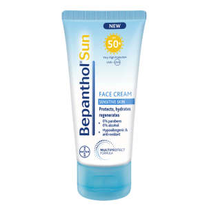 Bepanthol Sun Face Cream SPF50+ Αντηλιακή Κρέμα Προσώπου για την Ευαίσθητη Επιδερμίδα 50ml