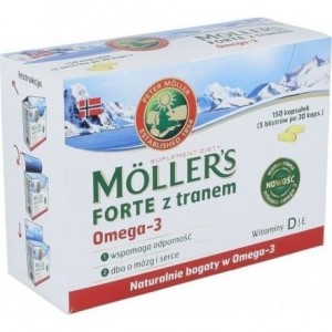 Moller’s Forte Μουρουνέλαιο Μίγμα Ιχθυελαίου & Μουρουνέλαιου Πλούσιο σε Ω3 Λιπαρά Οξέα 30caps