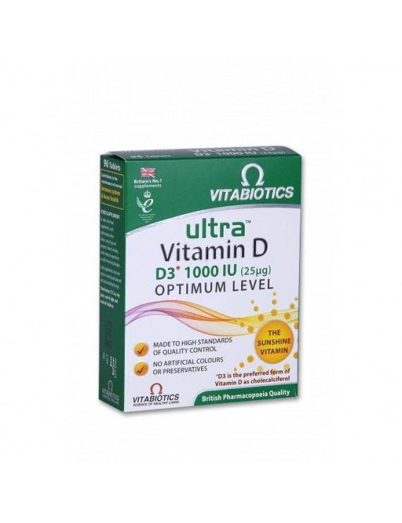 VITABIOTICS Ultra Vitamin D3 1000iu 96 tabs