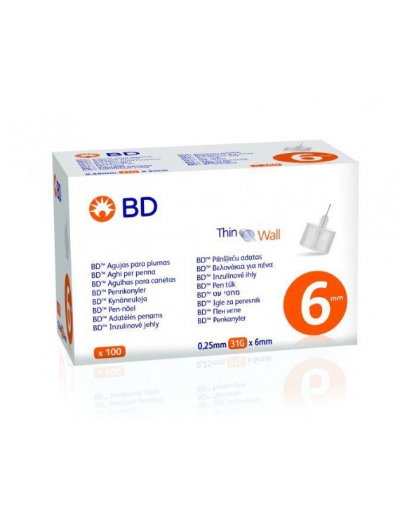 BD Βελόνες για πένες Ινσουλίνης 31G X 6mm