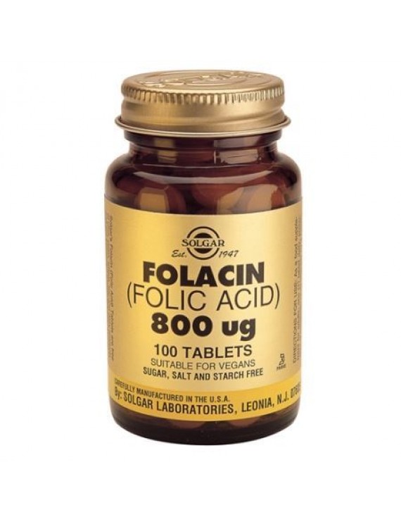 Solgar Folacin (Folic Acid) 800μg Φυλλικό οξύ,100tabs 