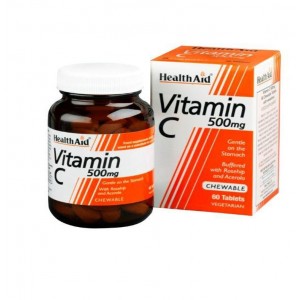 Health Aid Vitamin C 500mg 60 Μασώμενα Δισκία