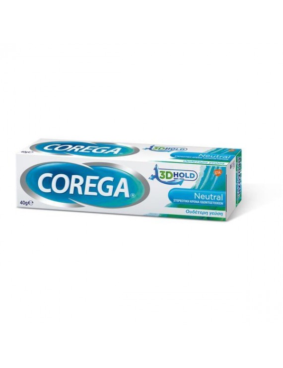 Corega 3D Hold Neutral Στερεωτική Κρέμα Οδοντοστοιχιών 40g (ουδέτερη γεύση)