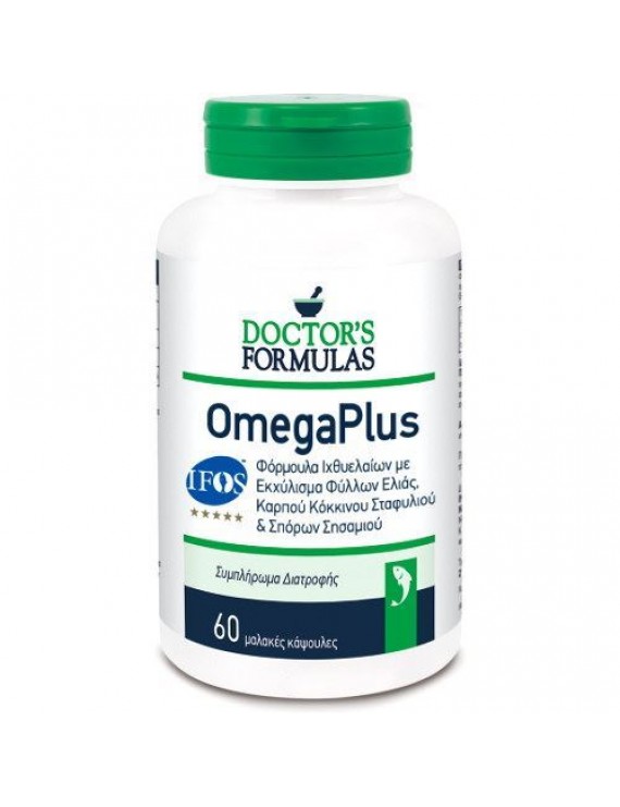 Doctor’s Formula OmegaPlus Φόρμουλα Ιχθυελαίων με Ελαιοευρωπαίνη & Εκχύλισμα Καρπού Κόκκινου Σταφυλιού 60caps