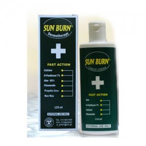 SUN BURN liquid cream FAST ACTION Προιόν κατά του πόνου απο το ηλιακό έγκαυμα 120ml, 