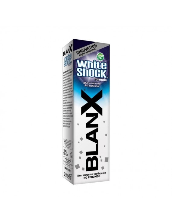 BLANX White Shock Instant White Toothpaste Λευκαντική Οδοντόκρεμα Ταχείας Δράσης 75ml