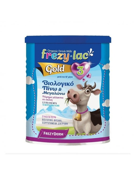Frezylac Organic Milk Gold 3 Βιολογικό Γάλα για Βρέφη 3ης Βρεφικής Ηλικίας μετά τον 12ο μήνα 400gr