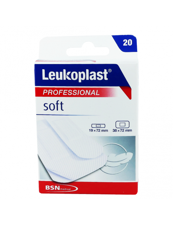 Leukoplast Professional Soft 2 μεγέθη (19mm X 72mm) + (38mm X 72mm)