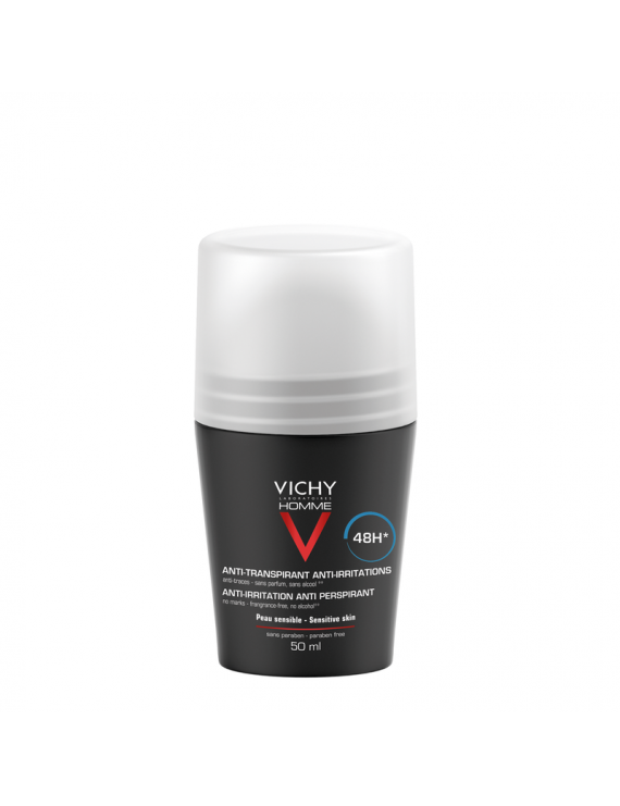 Vichy Homme Roll On sensitive skin 48h 50ml Ανδρικό Αποσμητικό
