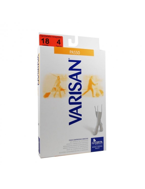 Varisan Passo Unisex Κάλτσα Κάτω Γόνατος 18mmHg Διαβαθμισμένης Συμπίεσης, Καφε (1 ζευγος) 