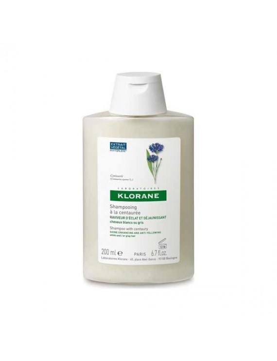Klorane Centaury Shampoo Σαμπουάν με εκχύλισμα Κενταυρίδας, για μαλλιά γκρίζα ή λευκά 200ml
