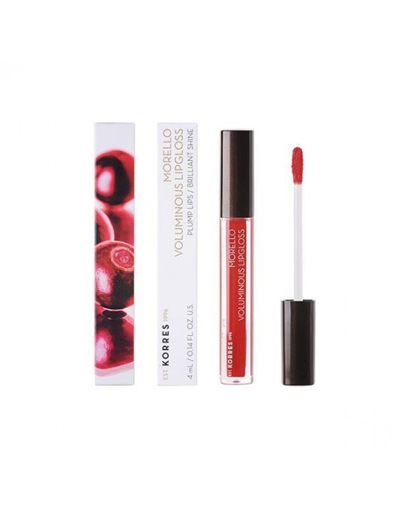 Korres Morello Voluminous Lipgloss 54 Real Red, Lip gloss με εξαιρετική λάμψη και γεμάτο χρώμα. 4ml