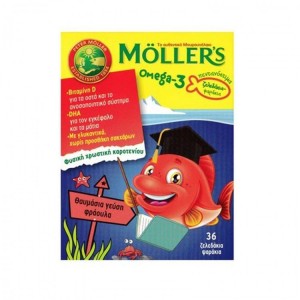 Moller’s Ω3 Λιπαρά Οξέα Ειδικά Σχεδιασμένο για Παιδιά με Γεύση Φράουλα, 36 gummies 