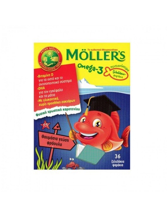 Moller’s Ω3 Λιπαρά Οξέα Ειδικά Σχεδιασμένο για Παιδιά με Γεύση Φράουλα, 36 gummies 