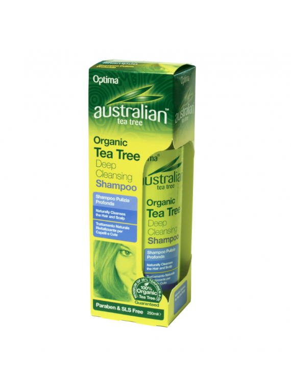 OPTIMA Australian Organic Tea -Tree Deep Cleansing Shampoo, 250 ml