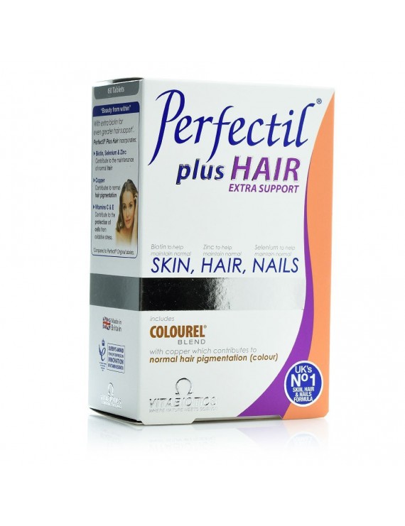 Vitabiotics, Perfectil Plus Hair, Ενισχυμένη Φόρμουλα για την Καλή Υγεία των Μαλλιών, 60 tabs