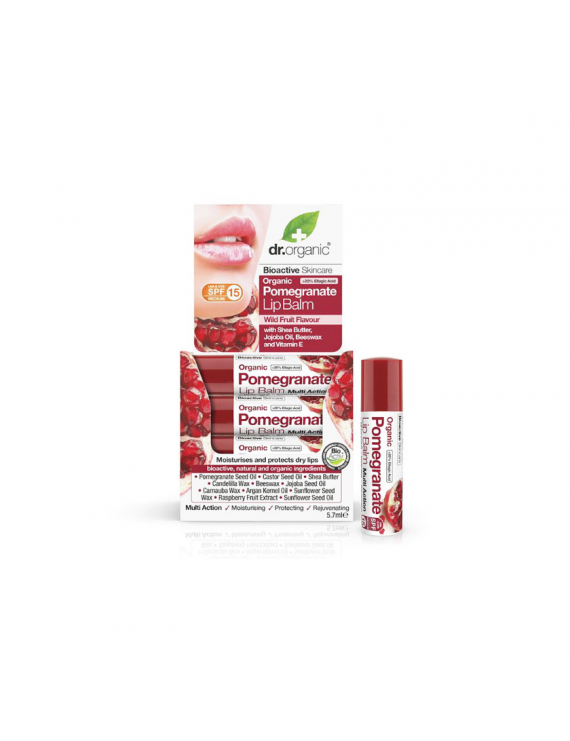 Dr. Organic Pomegranate Lip Balm με Βιολογικό Ρόδι 5,7 ml 