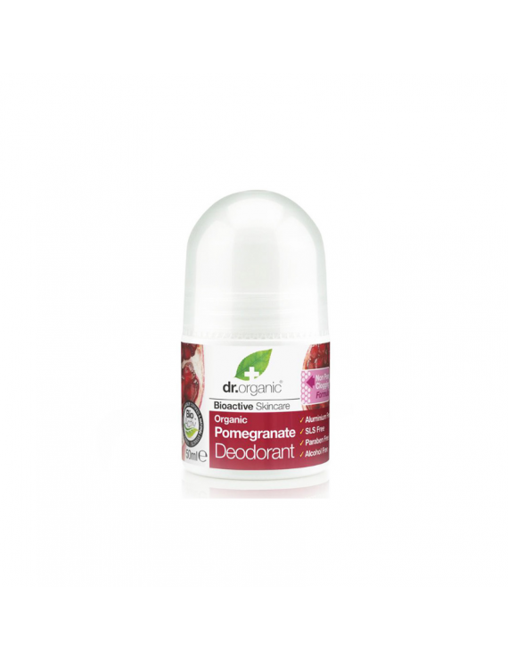 Dr.Organic Organic Pomegranate Deodorant Αποσμητικό Με Βιολογικό Ρόδι, 50ml