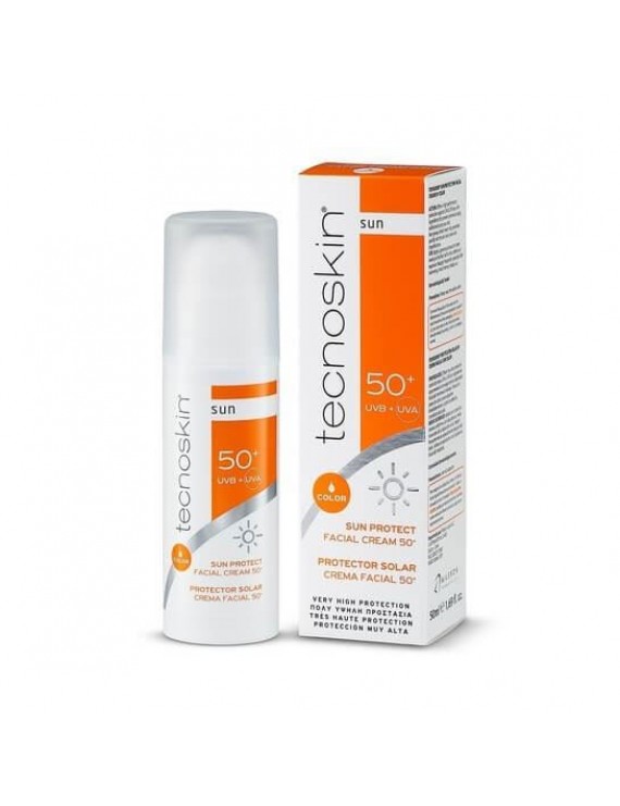 Tecnoskin Sun Protect Facial Cream Color SPF50+ Αντηλιακή Κρέμα Προσώπου με Χρώμα , 50ml
