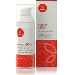 Therapis SunPro SPF50 Sunscreen Gel Αντιηλιακό Προσώπου 50ml.