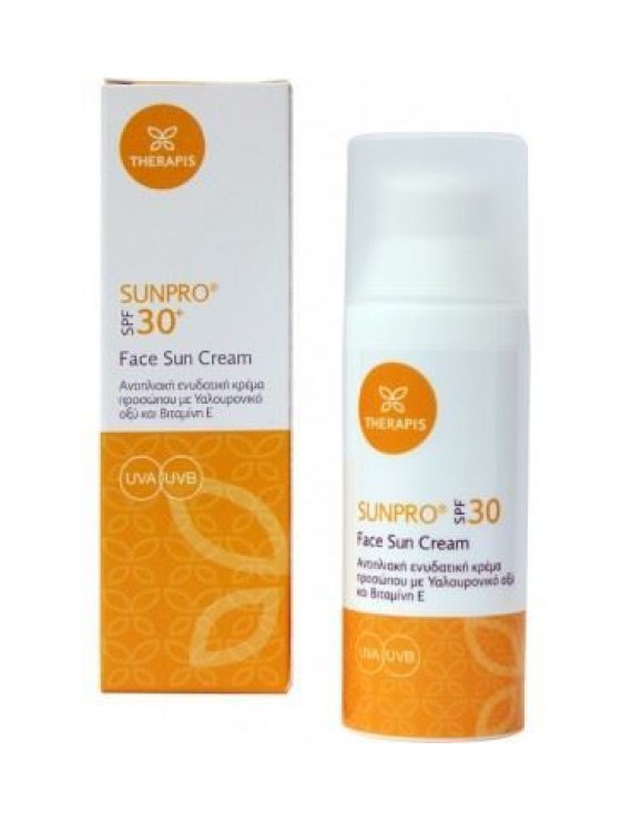 Therapis Sunpro Face Sun Cream SPF 30+ Αντιηλιακή Κρέμα Προσώπου, 50ml