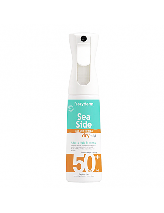 Frezyderm Sea Side Dry Mist, 300ml : Αντιηλιακό Spray Σώματος Πολύ υψηλής προστασίας, Για παιδιά, εφήβους & ενήλικες